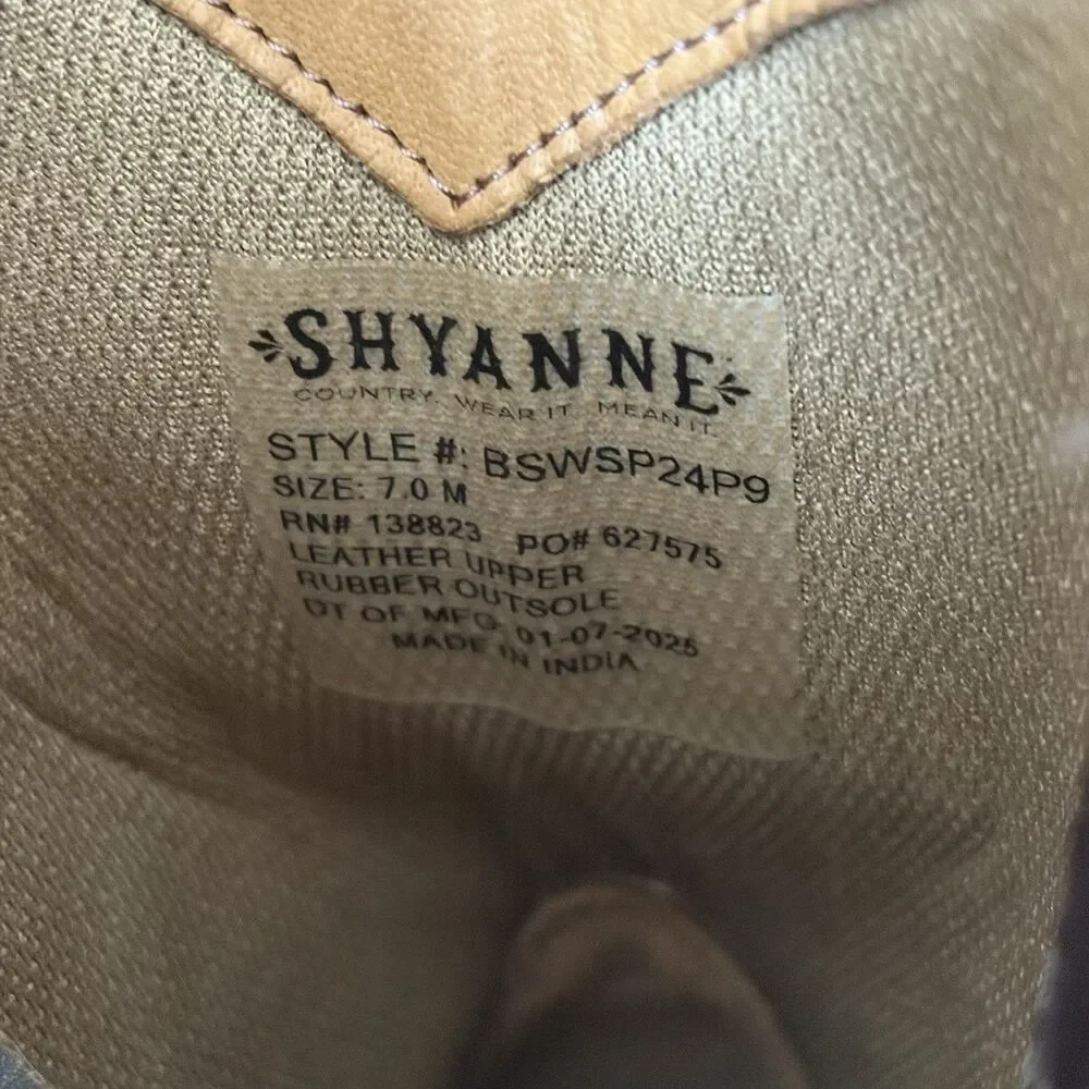 NWOT Shyanne Solstice Women’s Flynn Western Boots Brown Leather Sz 7 Cowboy